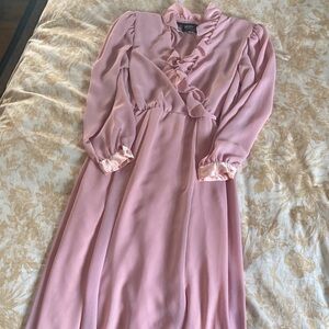 Vintage Blush Ruffled Dress